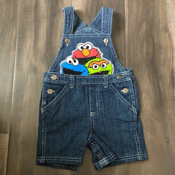 Sesame Street 12m Jeans jumper sit. - Picture 2 of 7